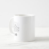 アイスランド オーロラ 線画 ドローイング 旅行 コーヒーマグカップ (正面左)