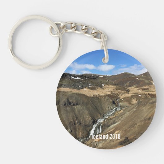 アイスランド – キパーソナライズされたーチェーン キーホルダー (正面)