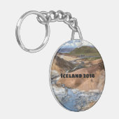 アイスランド – キパーソナライズされたーチェーン キーホルダー (正面左)