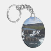 アイスランド – キパーソナライズされたーチェーン キーホルダー (正面左)