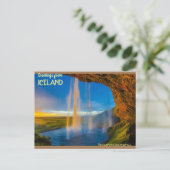 アイスランド – スコガフォス滝 ポストカード (スタンド正面)