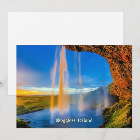 アイスランド，スコガフォス (正面/裏面)