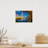 アイスランド – スコガフス滝 ポスター (キッチン)