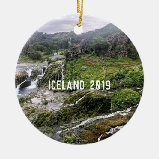 アイスランド –  セラミックオーナメント (正面)