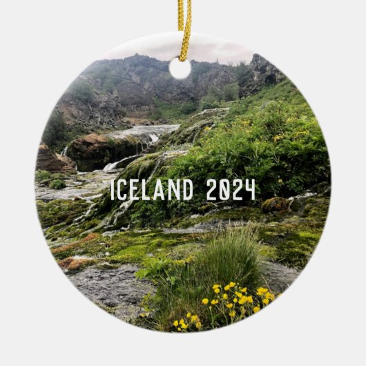 アイスランド – セラミックオーナメント (正面)