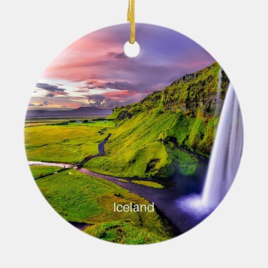 アイスランド・セルジャランドフォス セラミックオーナメント (裏面)