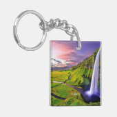アイスランド，セルジャランフォス キーホルダー (正面左)