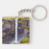 アイスランド，ハイフォスの滝 キーホルダー (裏面)