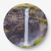 アイスランド,ハイフォスの滝 ペーパープレート (正面)