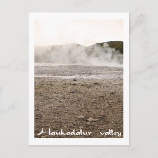 アイスランド、ハウカダルル谷 ポストカード (正面)