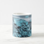 アイスランド、ビーチの海のブルーアイス コーヒーマグカップ (中央)
