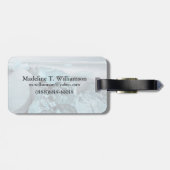 アイスランド、ビーチの海のブルーアイス ラゲッジタグ (裏面横)