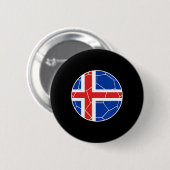アイスランド フラッグ サッカー アイスランド サッカー 缶バッジ (正面&裏面)