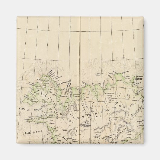 アイスランド、ヨーロッパ マグネット (正面)