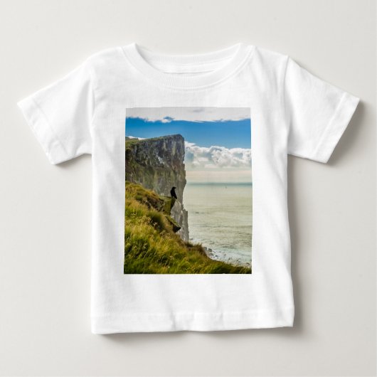 アイスランド，ラトラバジャルクリフ ベビーTシャツ (正面)