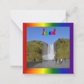 アイスランド – レインボーウォーターフォール ノートカード (正面)