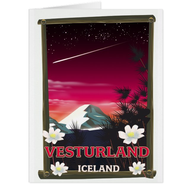 アイスランド ヴェストゥルランド 旅行ポスター (正面)