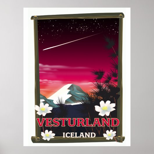 アイスランド ヴェストゥルランド 旅行ポスター ポスター (正面)