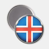 アイスランド、国旗、 マグネット (正面/裏面)
