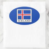 アイスランド 楕円形シール (バッグ)