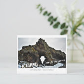 アイスランド、氷と火の国、溶岩、黒砂 ポストカード (スタンド正面)