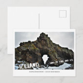 アイスランド、氷と火の国、溶岩、黒砂 ポストカード (正面/裏面)