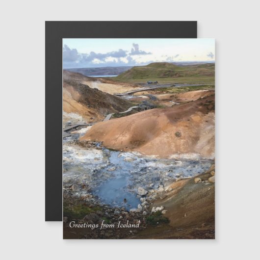 アイスランド – 磁気カード マグネット招待状 (正面/裏面)