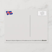 アイスランド，記念碑ステファン・ステファンソン， Vatnsskard ポストカード (裏面)