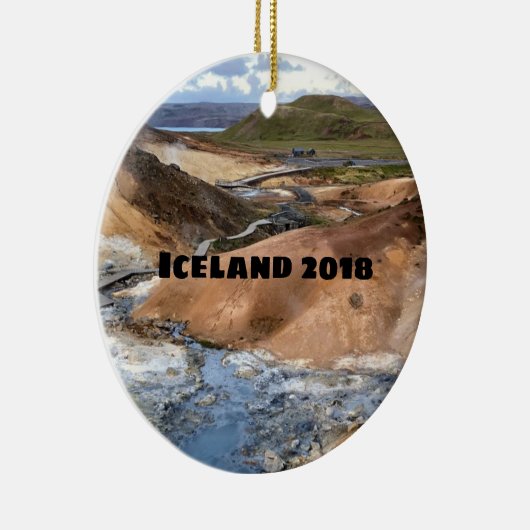 アイスランド-陶磁器のオーナメント セラミックオーナメント (右)