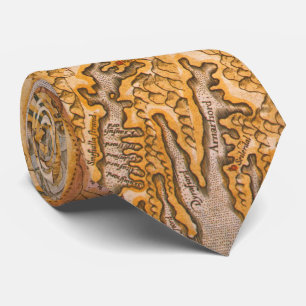 アイスランド(1590年)のヴィンテージの地図 ネクタイ