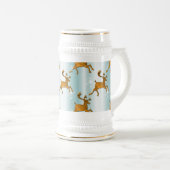 アイスランニングクリスマスの間のゴールデントナカイ ビールジョッキ (正面右)