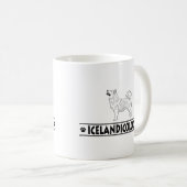アイスランユーモアのあるド牧羊犬 コーヒーマグカップ (正面右)