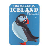 アイスラン威厳のあるプフィンのヴィンテージ旅行ポスター マグネット (縦)
