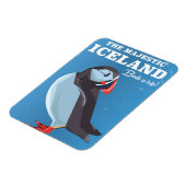 アイスラン威厳のあるプフィンのヴィンテージ旅行ポスター マグネット (左側)