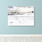 アイスラン淡い色のドの泡立つ海シースケープ キャンバスプリント (インサイチュ (ウッドフロア))