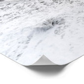 アイスラン淡い色のドの泡立つ海シースケープ ポスター (角)