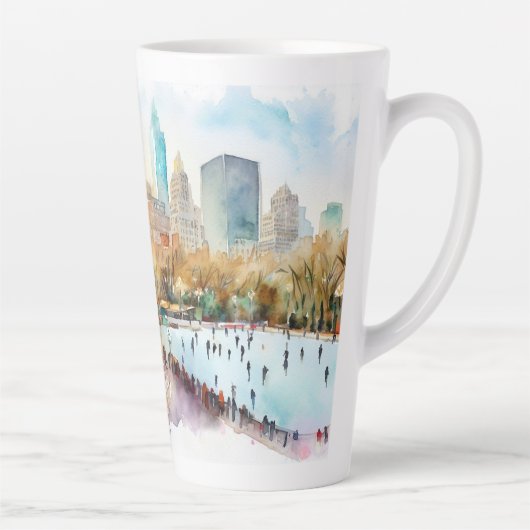 アイスリンクセントラルパークニューヨーク カフェラテマグ (右)