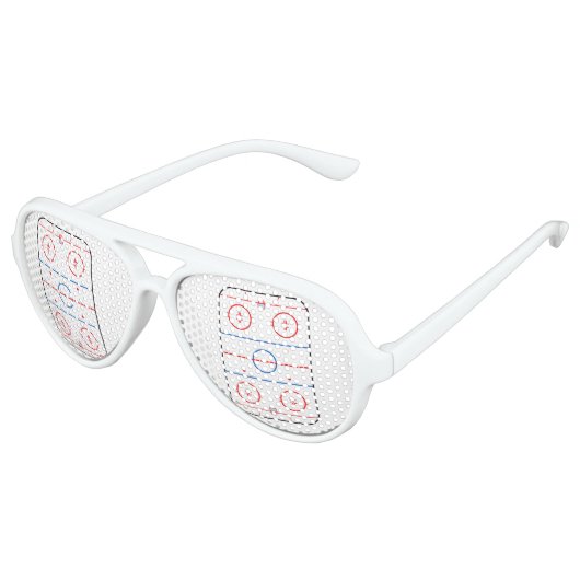 アイスリンク図ホッケーゲームグラフィック アビエーターサングラス (アングル)