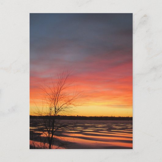 アイスレイクサンセットポストカード ポストカード (正面)