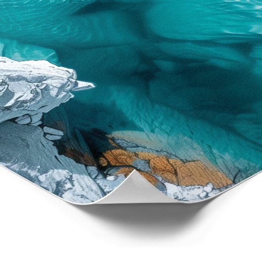 アイスレイクポスターの穏やかな空中表示 ポスター (角)