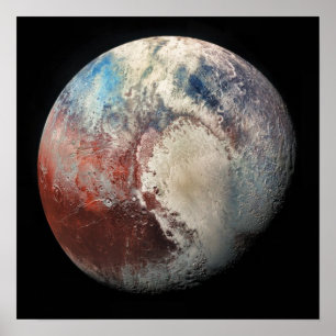 アイスレッド冥王星がクローズアップ ポスター