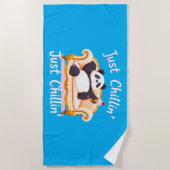 アイス保クリームで落ち着いてチリン ビーチタオル (正面)