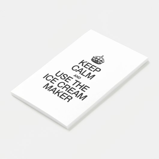 アイス保クリームメーカーを使用して落ち着く ポストイット (アングル)