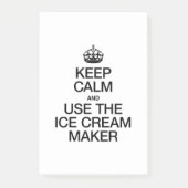 アイス保クリームメーカーを使用して落ち着く ポストイット (正面)