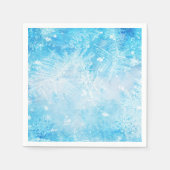 アイス凍っていウィンタースノーフレークパーティーディナーナプキンズ スタンダードカクテルナプキン (正面)