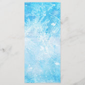 アイス凍っていウィンターワンダーランドスノーフレークパーティーメニュー メニュー (裏面)