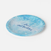 アイス凍っていウィンターワンダーランドスノーフレークプレート ペーパープレート (アングル)