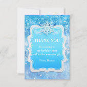 アイス凍っていウィンターワンダーランドパーティーサンキューカード サンキューカード (正面)