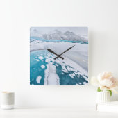 アイス凍っていランド氷河 スクエア壁時計 (ホーム)
