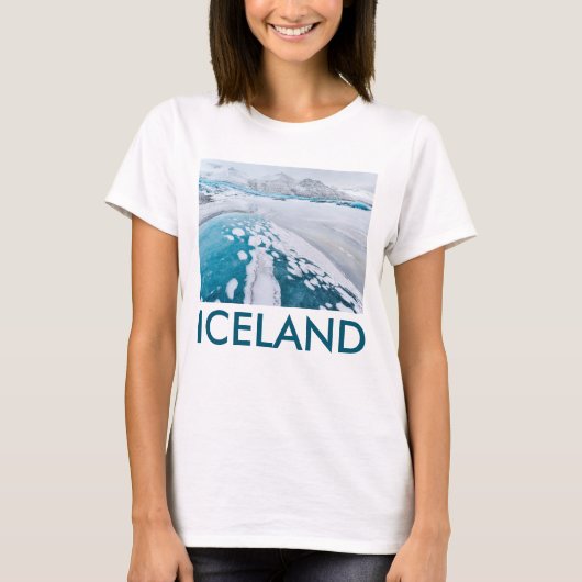 アイス凍っていランド，氷河の氷 Tシャツ (正面)
